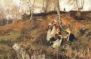 Hector Caffieri The Primrose Gatherers oil